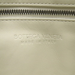 BOTTEGA VENETA Intrecciato Cassette Shoulder Bag, Lambskin (Sheepskin), Women's, White, 578004VMAY19007