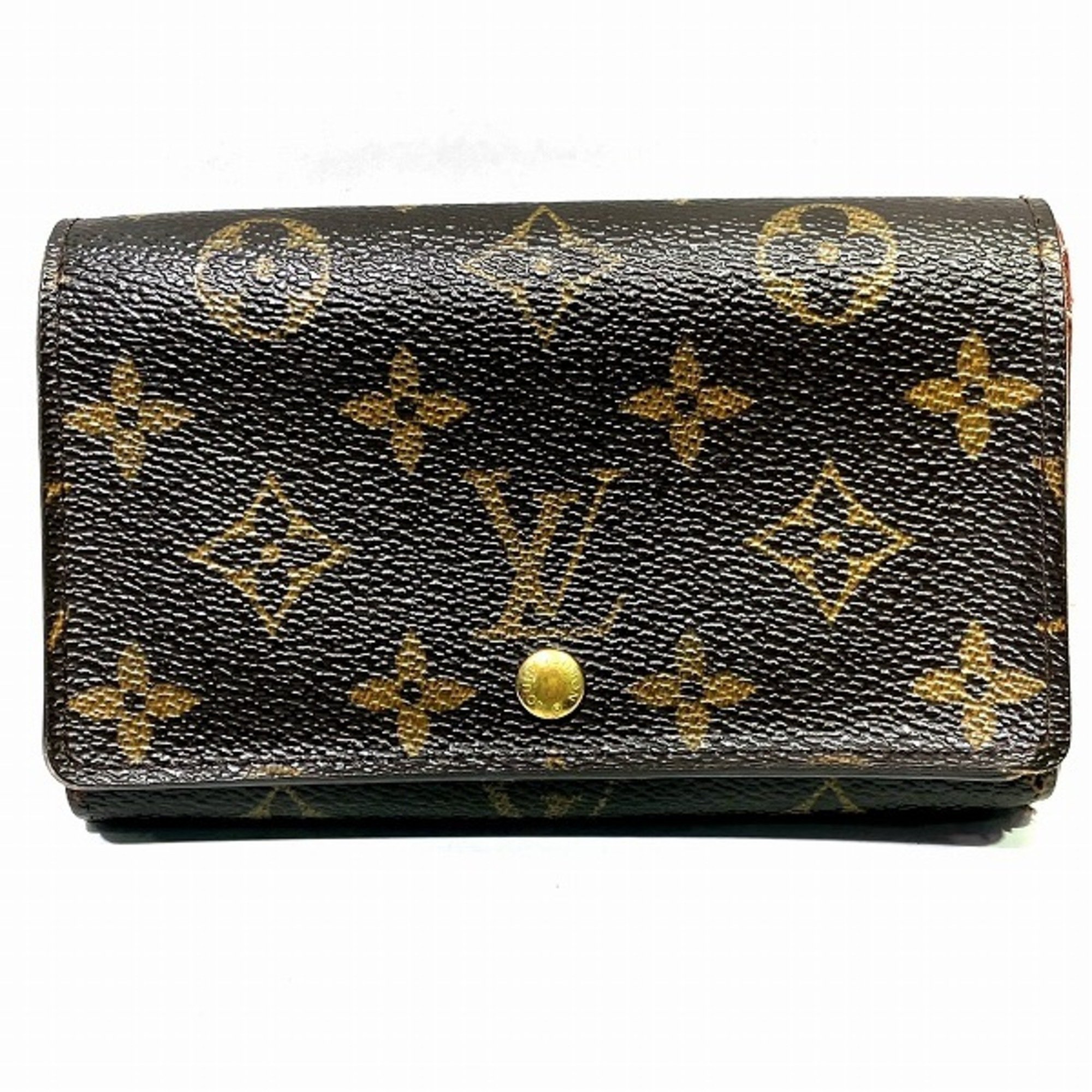 Louis Vuitton Monogram Porte Monnaie Tresor M61730 Bi-fold Wallet for Men and Women