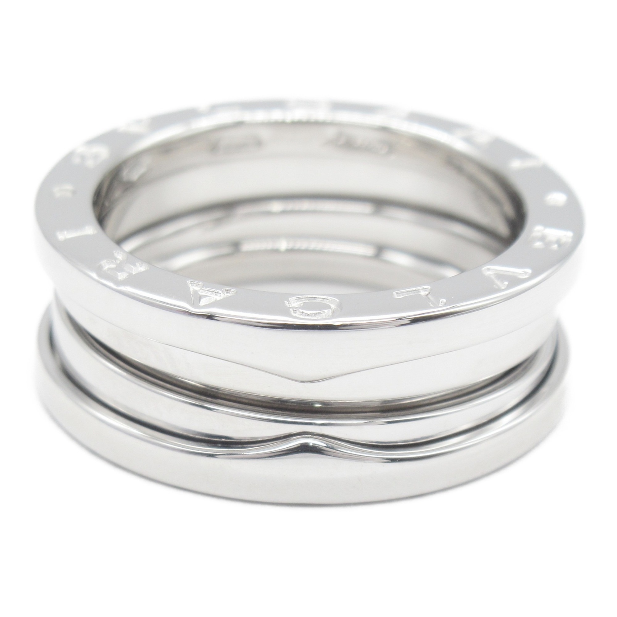 BVLGARI B-zero1 Ring, K18WG (White Gold), Men's, Women's, Silver