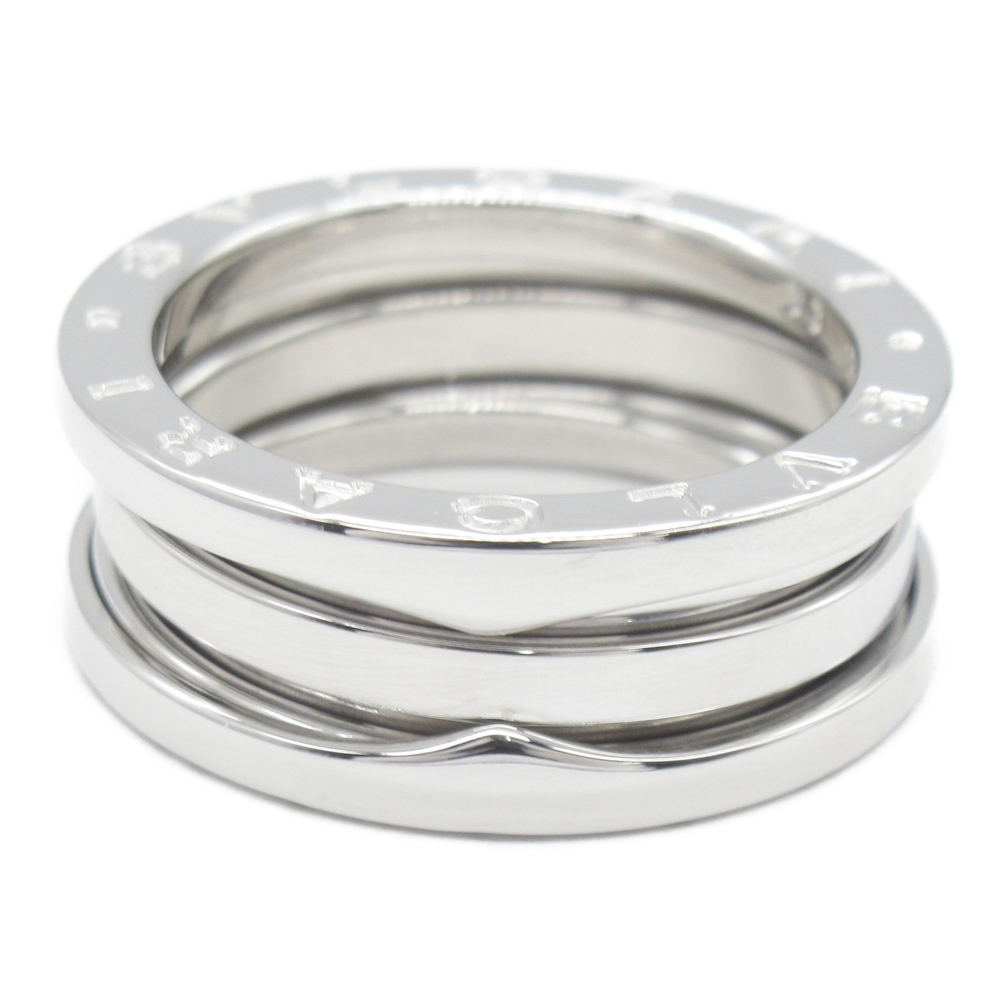 BVLGARI B-zero1 Ring, K18WG (White Gold), Men's, Women's, Silver