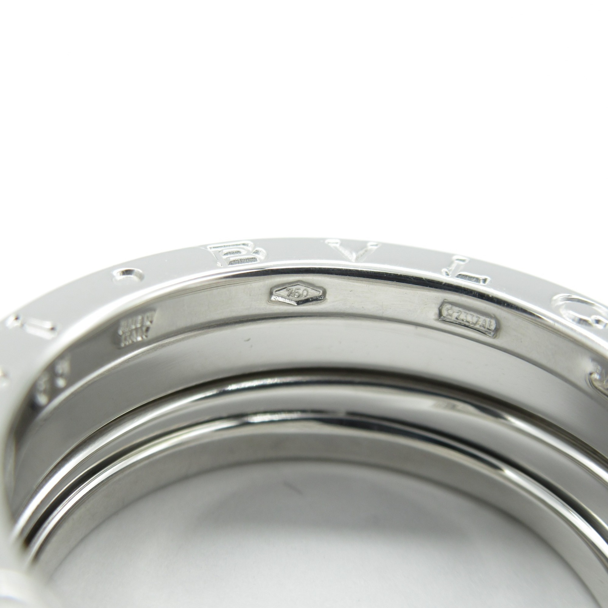 BVLGARI B-zero1 Ring, K18WG (White Gold), Men's, Women's, Silver