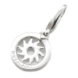 BVLGARI Tondo Sun Charm Pendant Top K18WG (White Gold) Men's Women's Silver