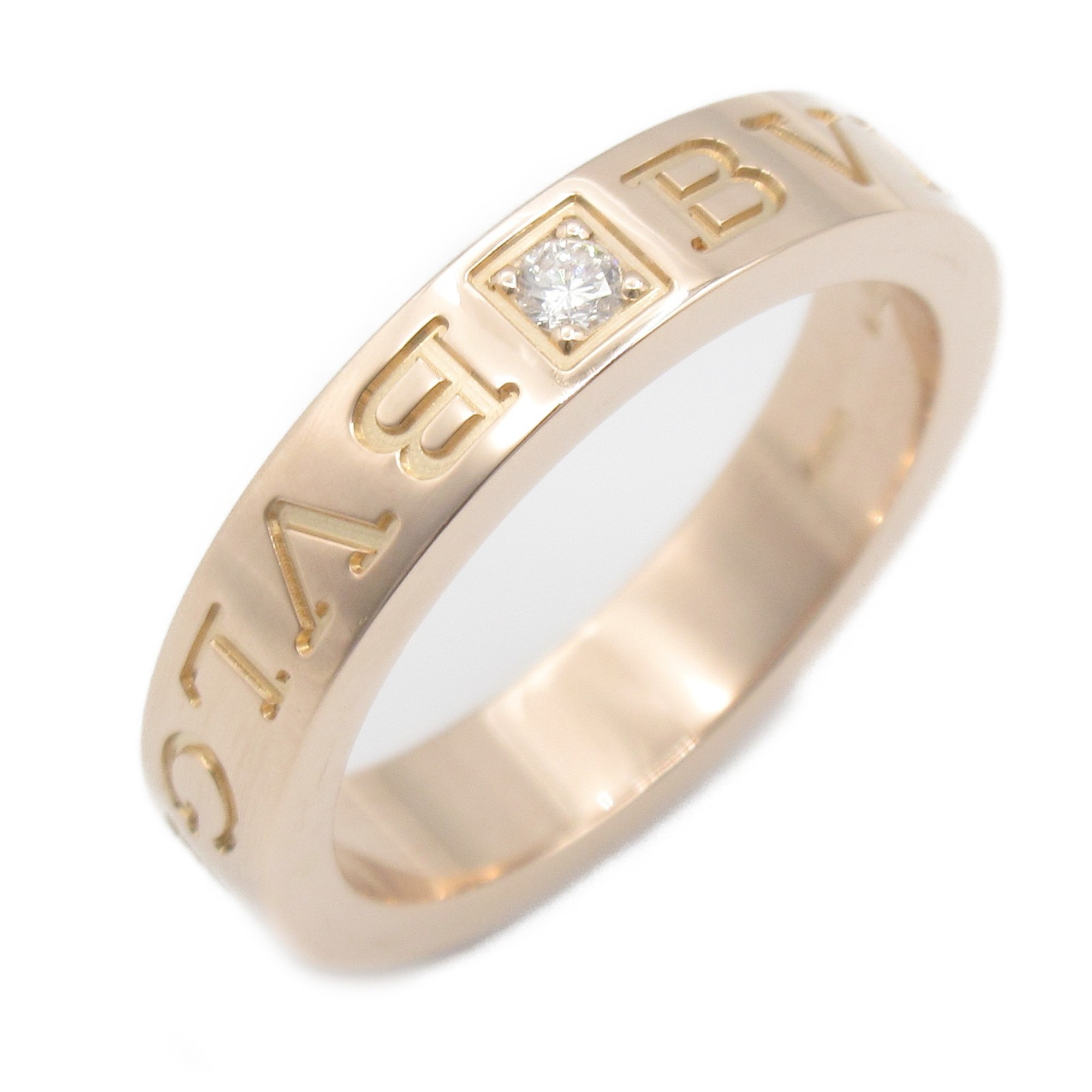 BVLGARI Double Diamond Ring K18PG (Pink Gold) Ladies Clear