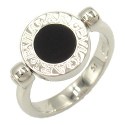 BVLGARI Flip Ring K18WG (White Gold) Diamond Onyx Ladies Clear Black