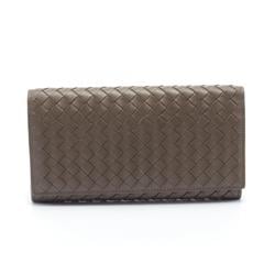 BOTTEGA VENETA Bi-fold wallet, leather, women's, brown