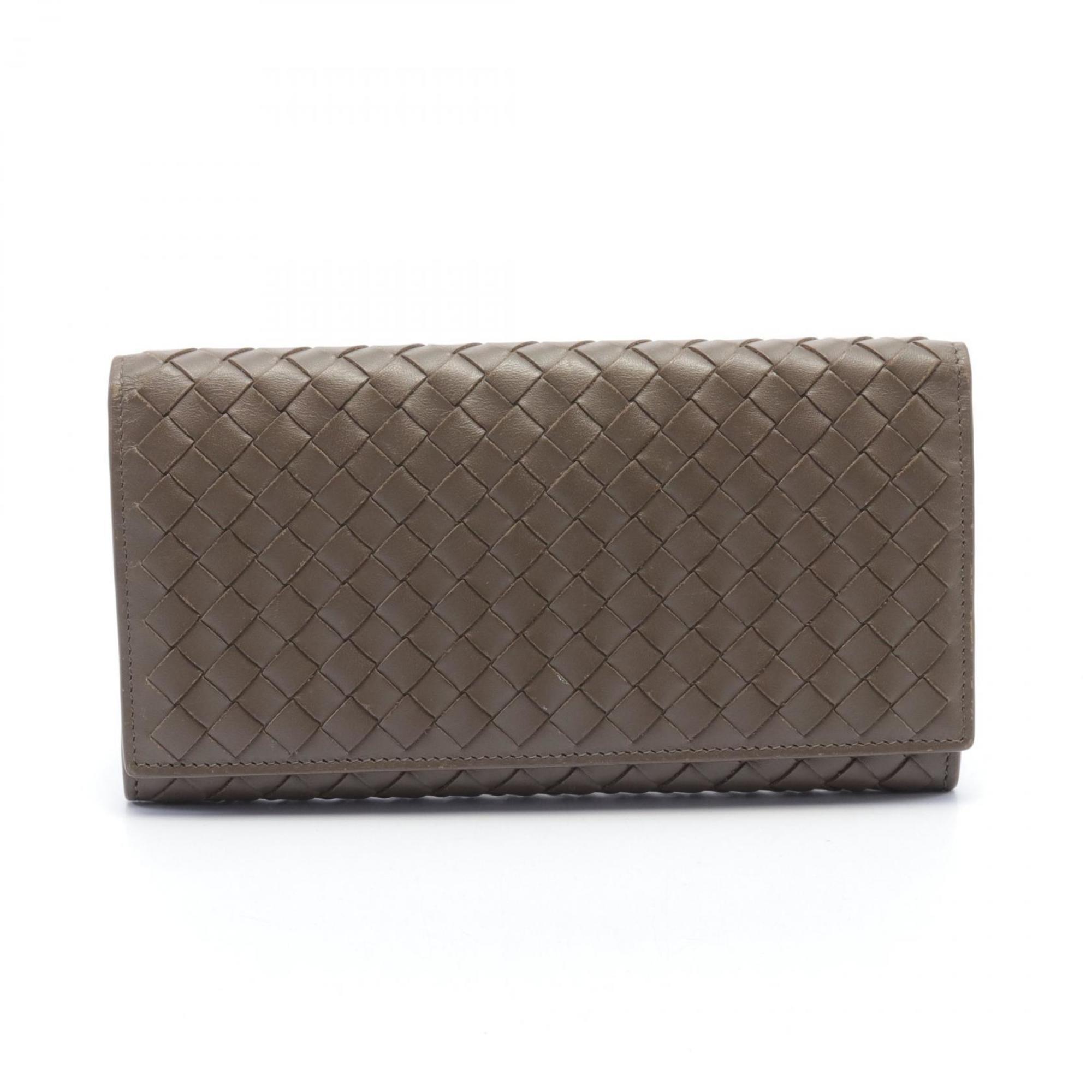 BOTTEGA VENETA Bi-fold wallet, leather, women's, brown