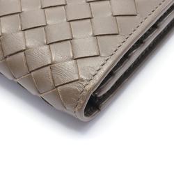 BOTTEGA VENETA Bi-fold wallet, leather, women's, brown