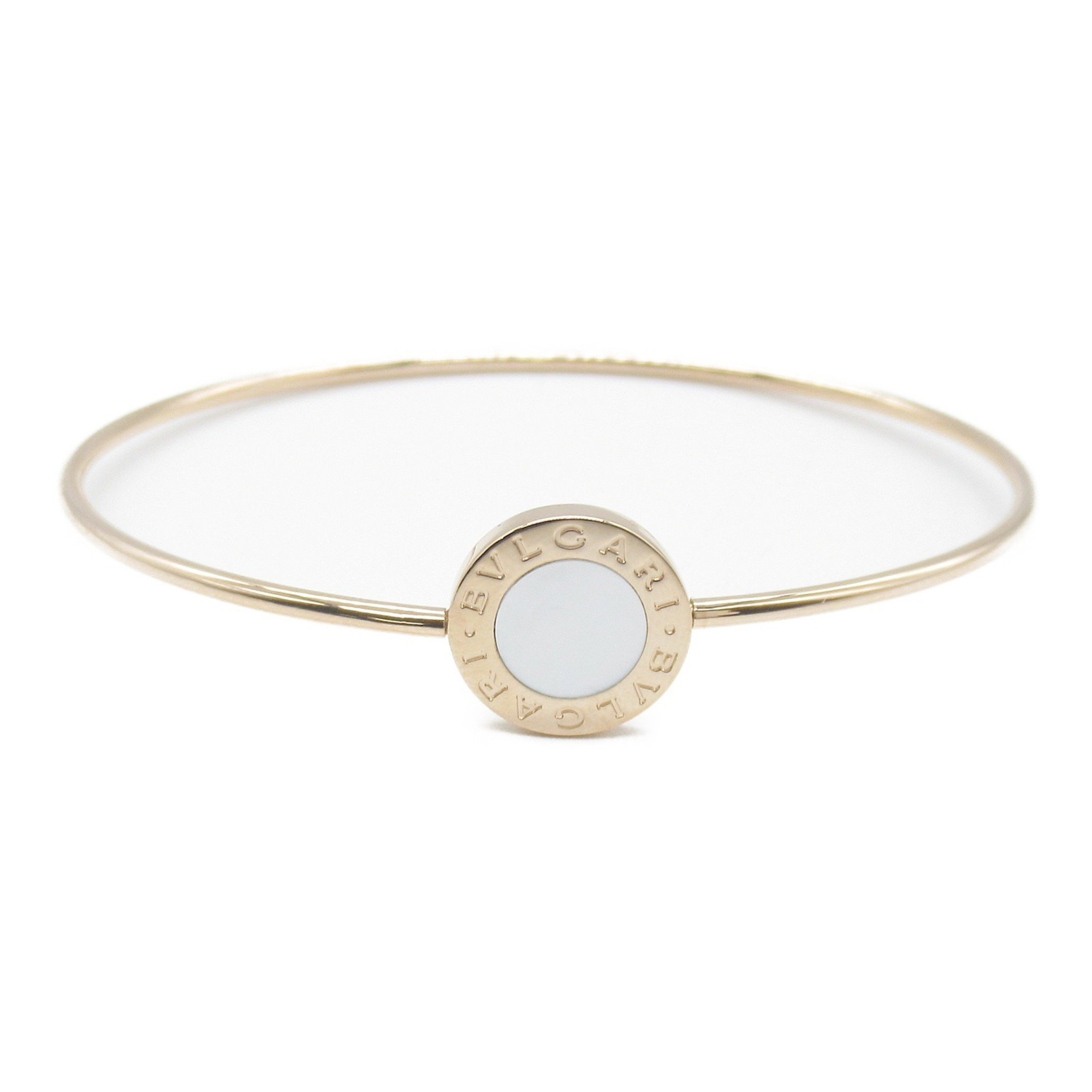 BVLGARI Shell Bracelet K18PG (Pink Gold) Women's White