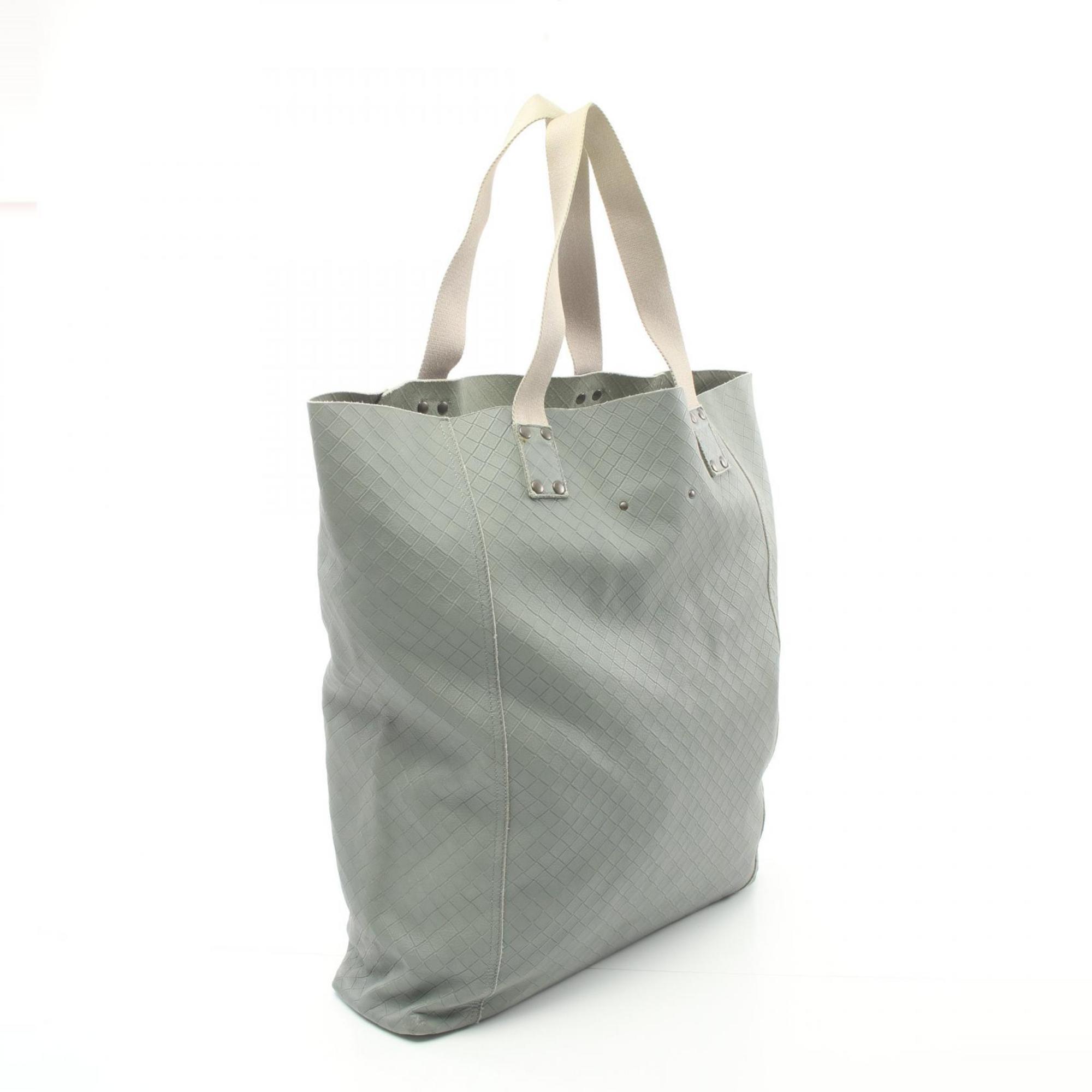 BOTTEGA VENETA Intrecciato Tote Bag Leather Women's Green Beige