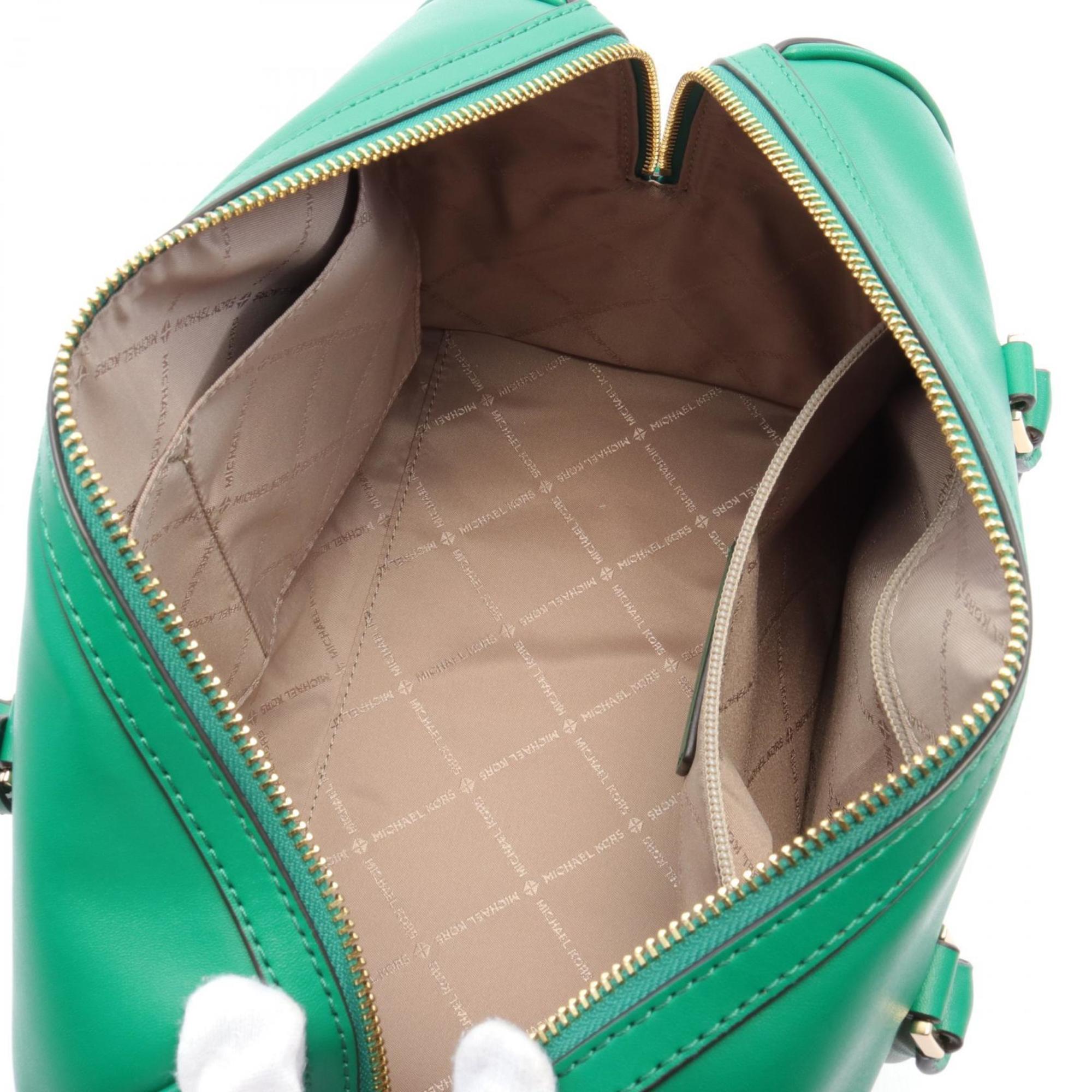 Michael Kors Jet Set Handbag, Coated Canvas Leather, Women's, Beige, Green, 35S3GTFU2B