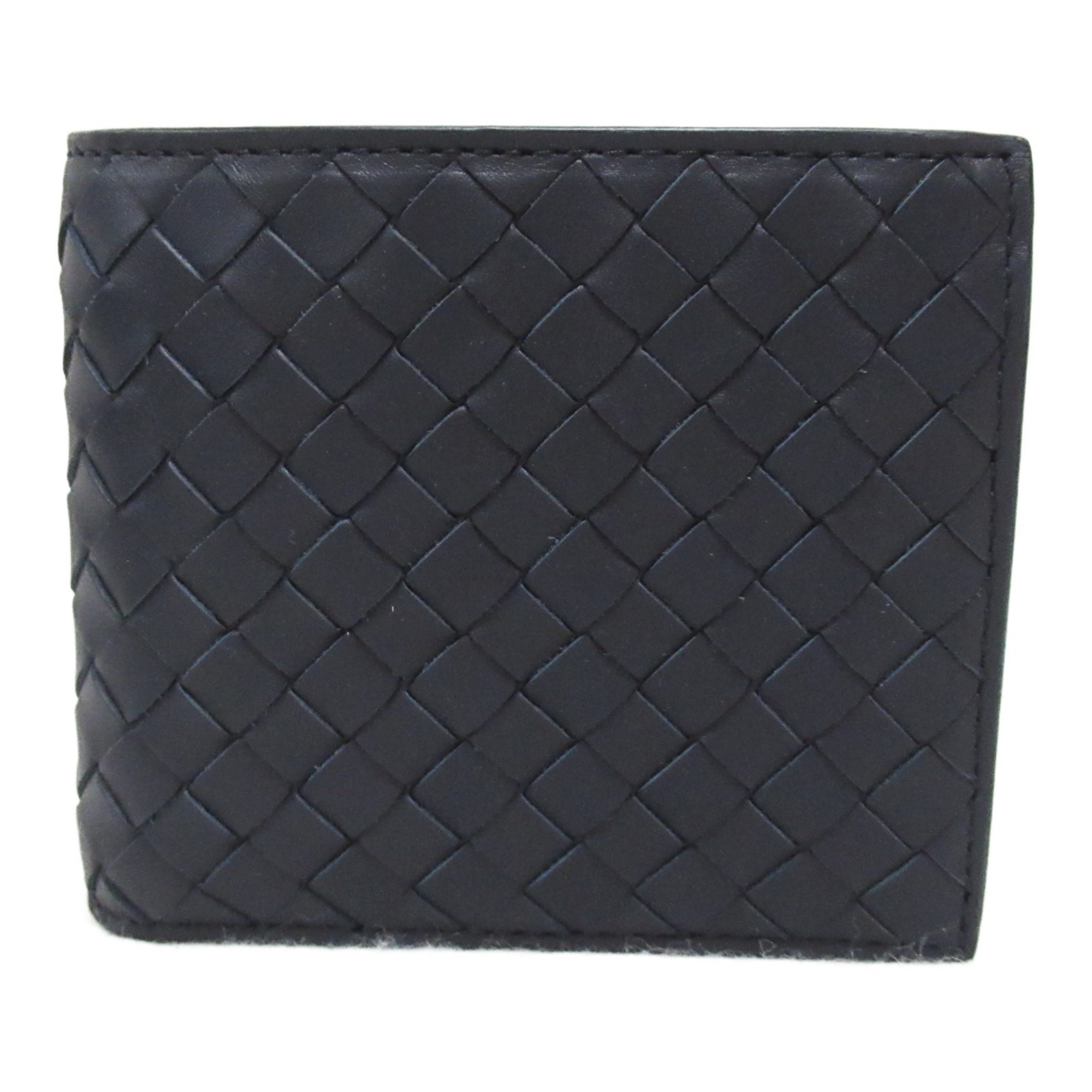 BOTTEGA VENETA Bi-fold wallet, leather, for men and women, navy, 193642V46518838