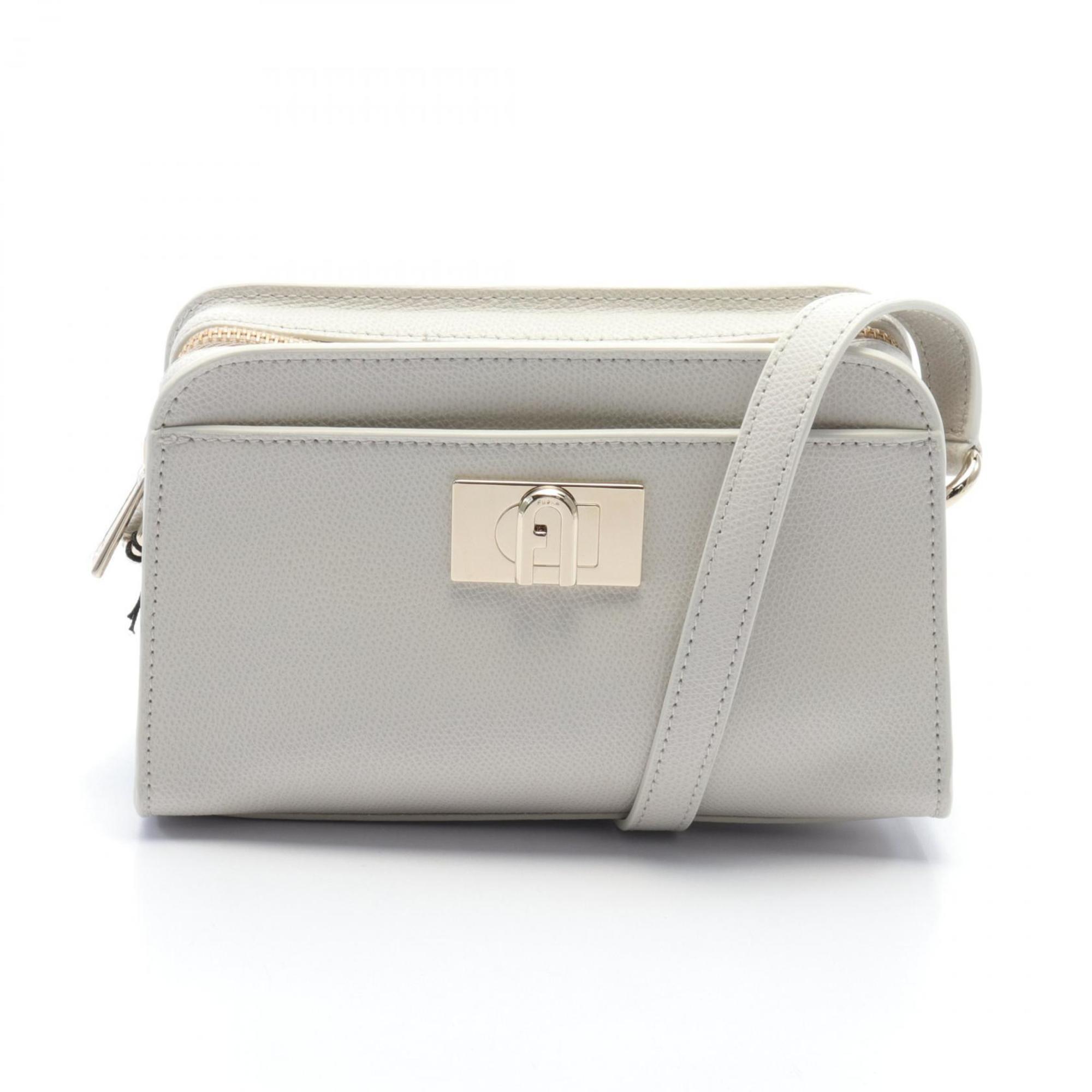 Furla 1927 Crossbody Shoulder Bag Leather Women's White WB01083ARE0001704S