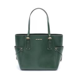 Michael Kors VOYAGER Tote Bag Leather Women's Green 30H1GV6T3L