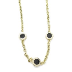 BVLGARI Necklace K18 (Yellow Gold) Onyx Women's Black