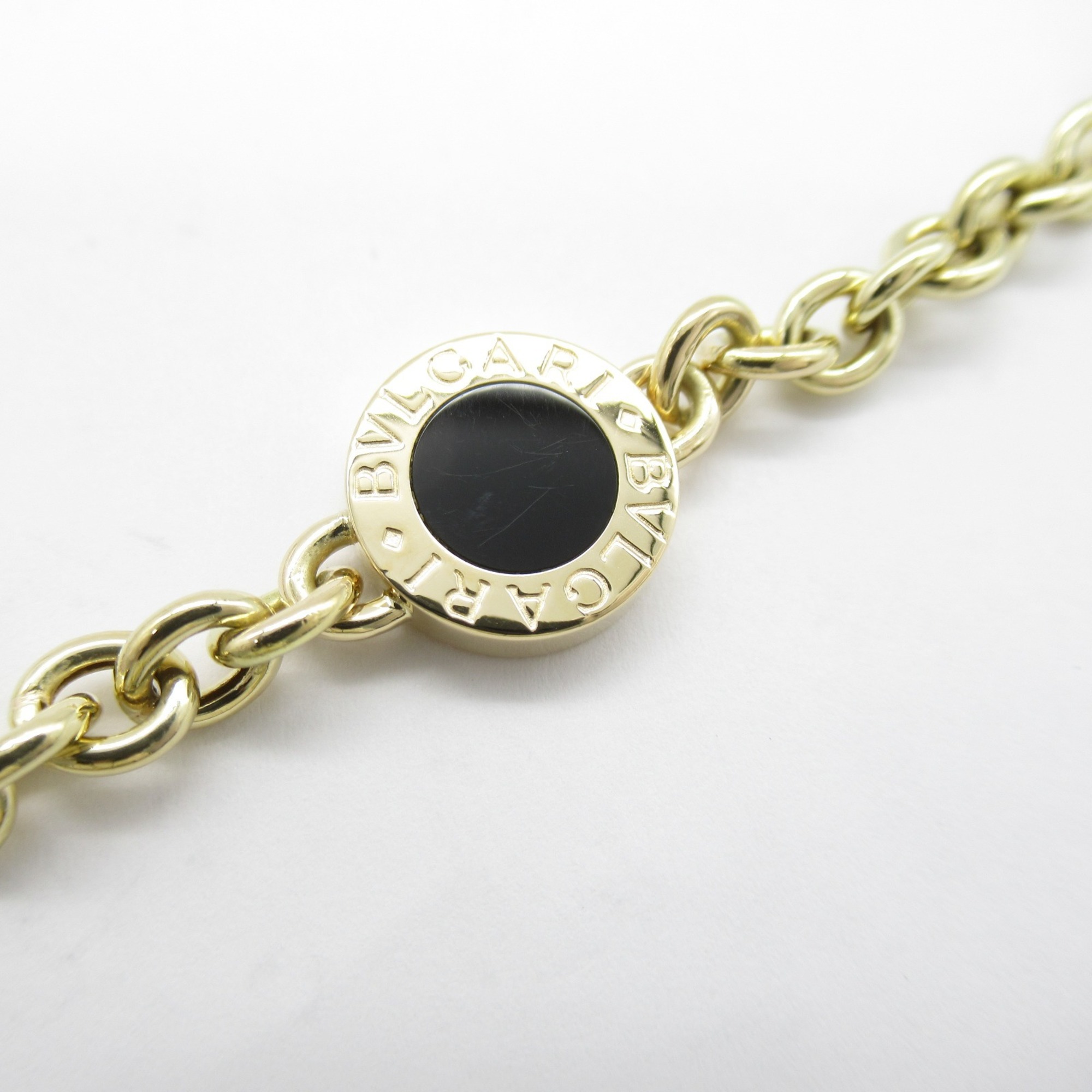 BVLGARI Necklace K18 (Yellow Gold) Onyx Women's Black