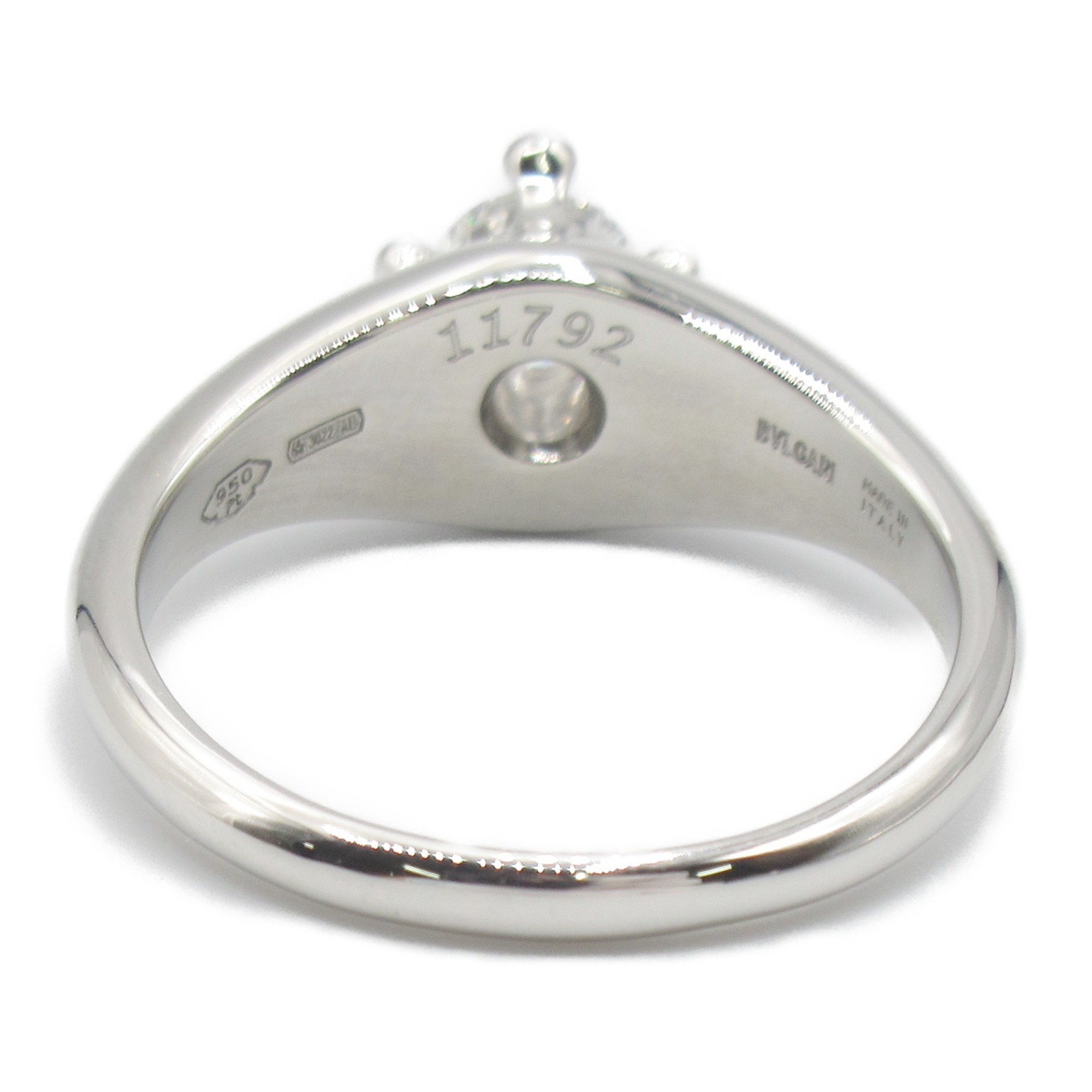 BVLGARI Corona Ring, Pt950 Platinum, Diamond, Women's, Clear