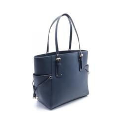 Michael Kors VOYAGER Tote Bag, Leather, Women's, Navy, 30H1GV6T2L