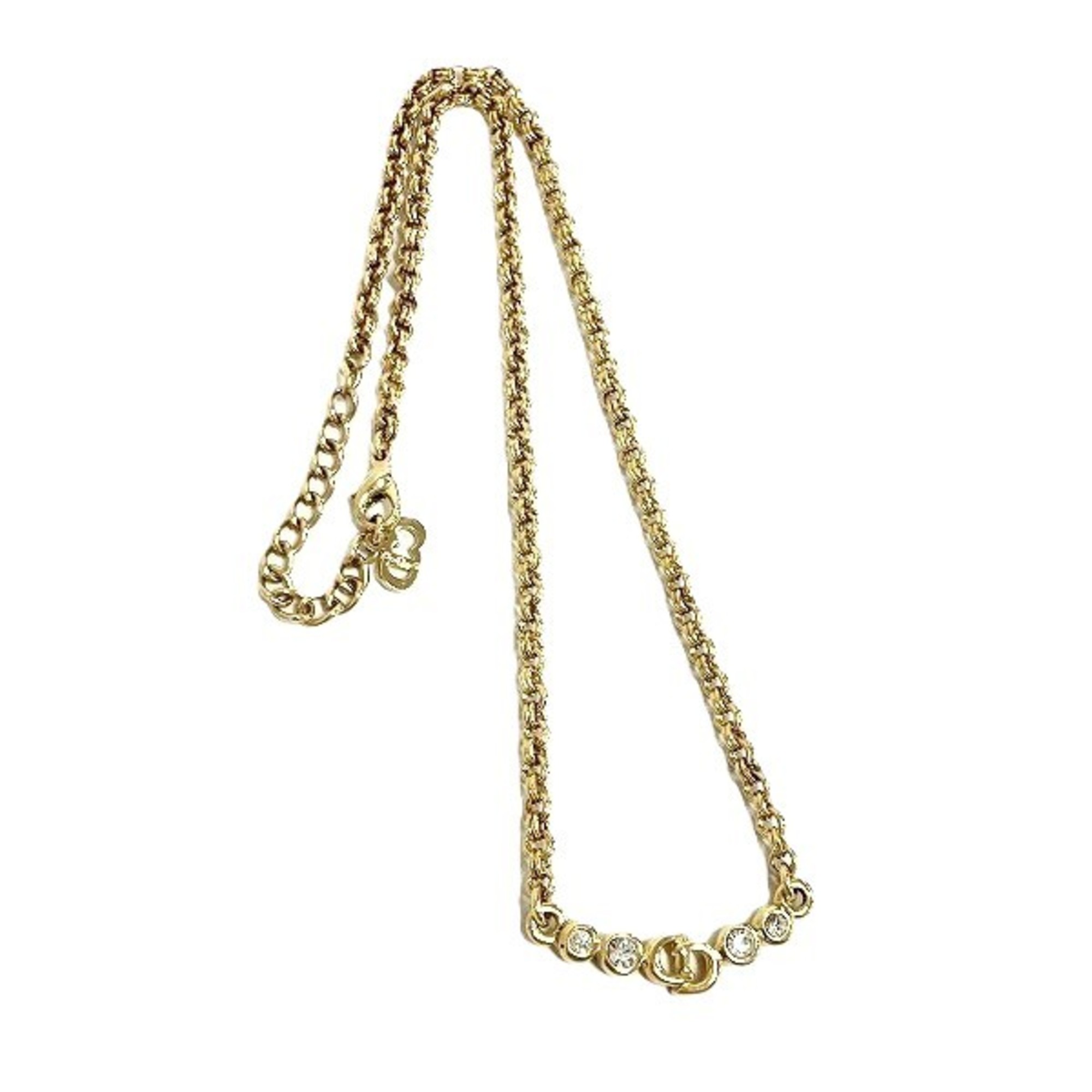 Christian Dior Dior CD Rhinestone Accessory Necklace for Women