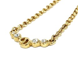 Christian Dior Dior CD Rhinestone Accessory Necklace for Women