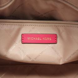 Michael Kors Jet Set Handbag, Coated Canvas Leather, Women's, Beige, Pink, 35S3GTFU2B