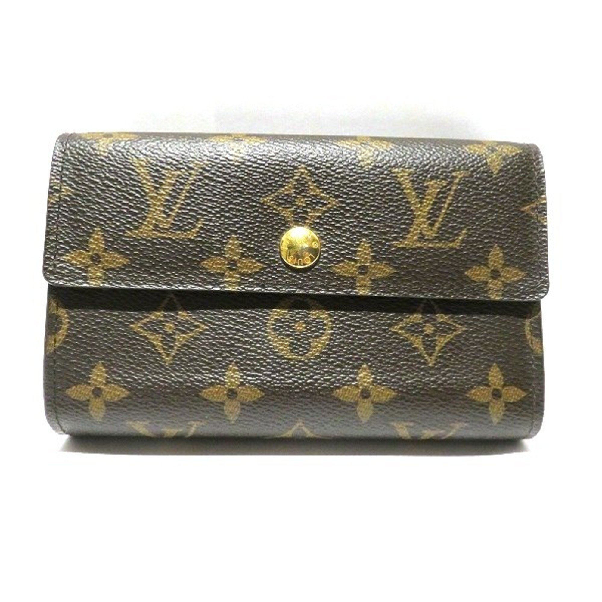 Louis Vuitton Monogram Portefeuille Alexandra M60047 Pass Case Tri-Fold Wallet for Men and Women