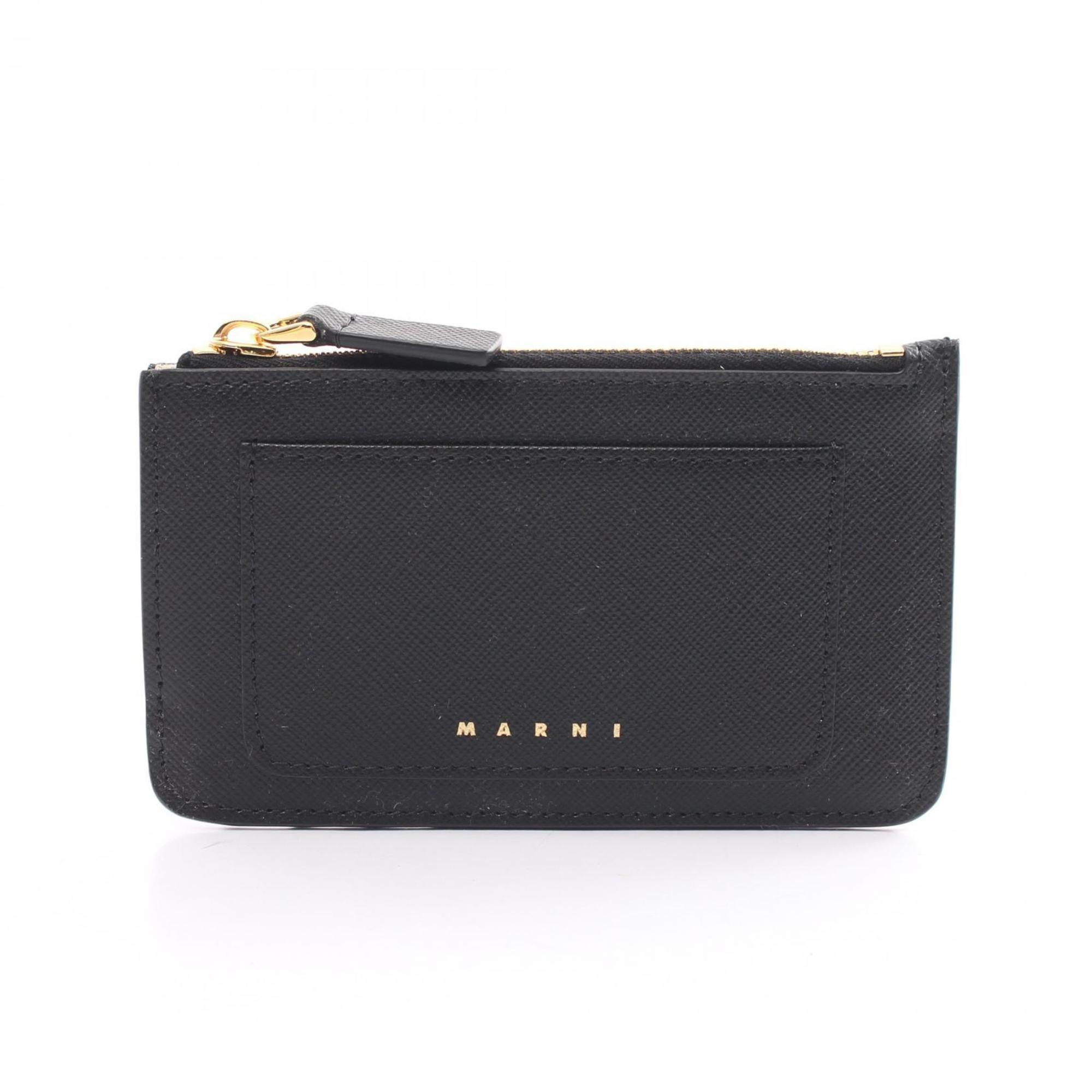 MARNI Wallets & Coin Cases Leather Women's Black PFMO0025U0LV520Z360N