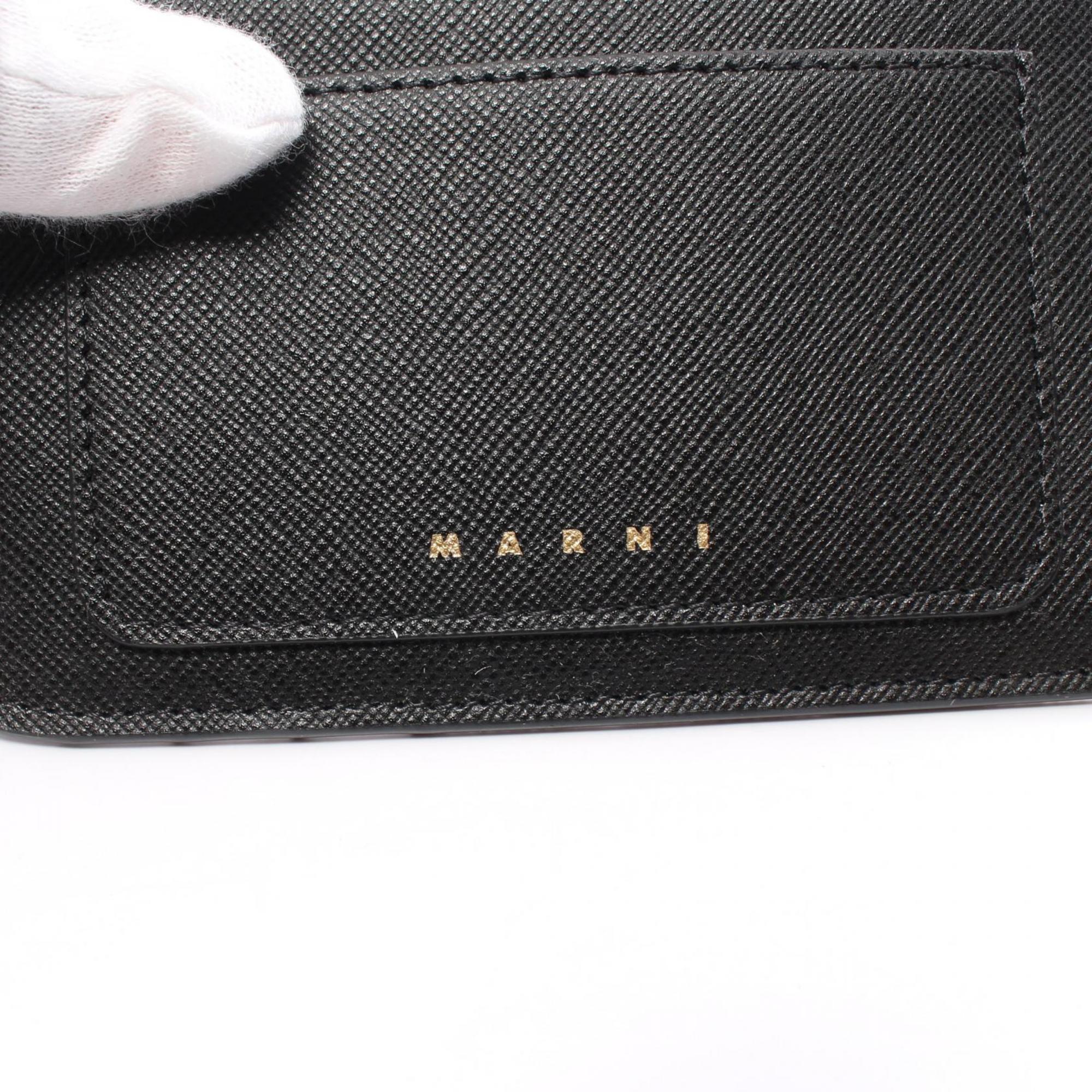 MARNI Wallets & Coin Cases Leather Women's Black PFMO0025U0LV520Z360N