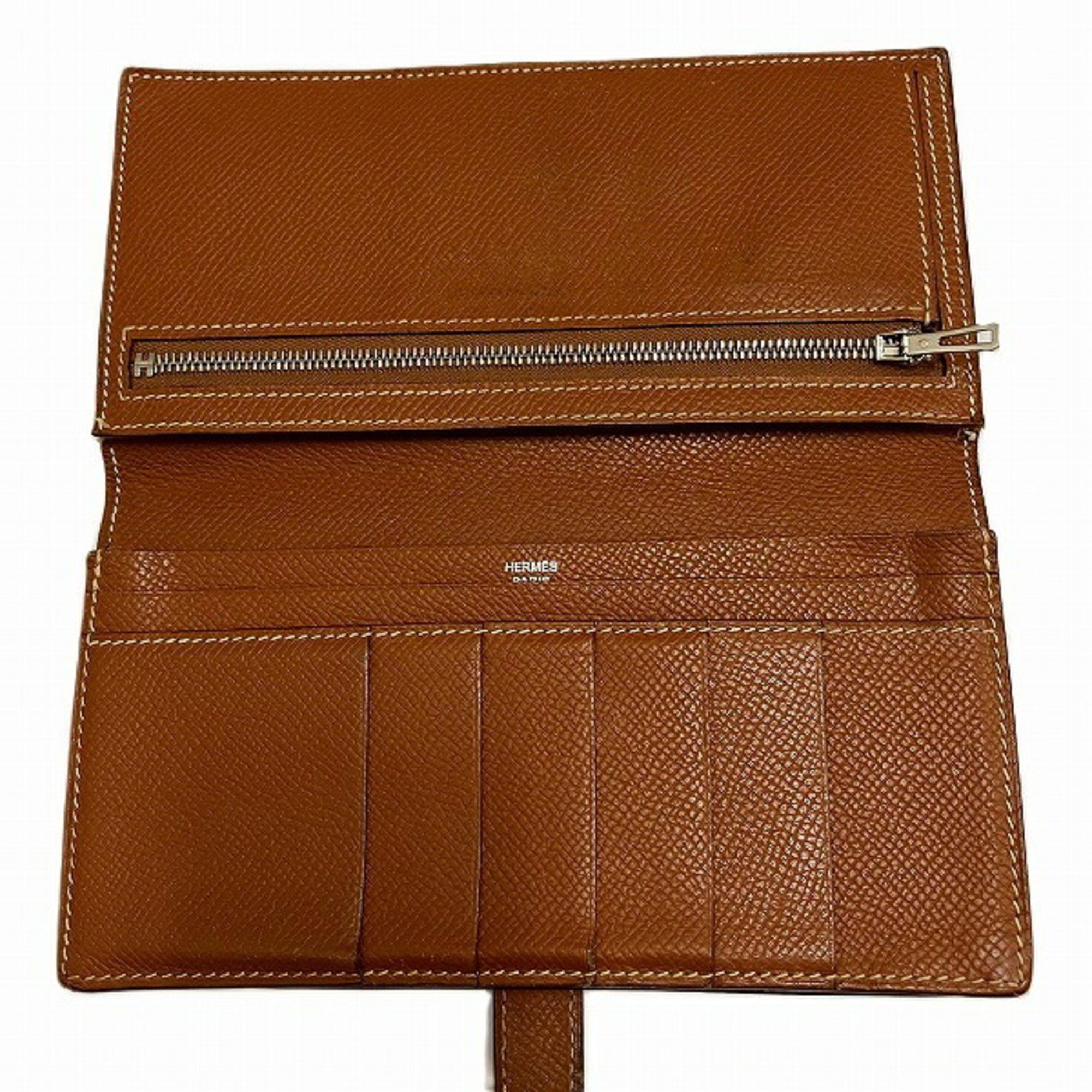 Hermes Bearn soufflet Veau Epsom long wallet, bi-fold wallet for women