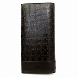 Salvatore Ferragamo Ferragamo Gancini 669413 Black Bi-fold Wallet Long Men's