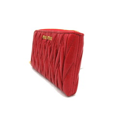 Miu Miu Miu Matelasse iPhone Case Leather Women's Red 5ZH012