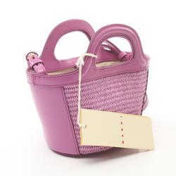 MARNI ROPICALIA SUMMER MICRO Handbag Bag Leather Raffia Women's Pink M01161P386000C04