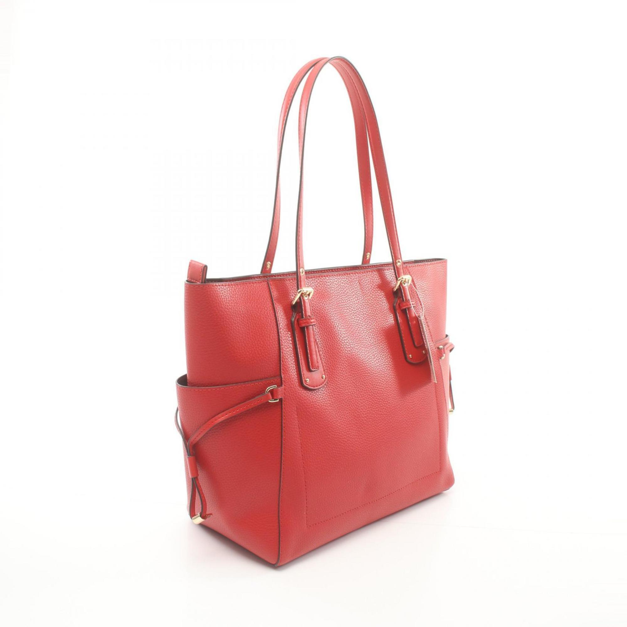 Michael Kors Voyager Tote Bag, Leather, Women's, Red, 30H1GV6T8L