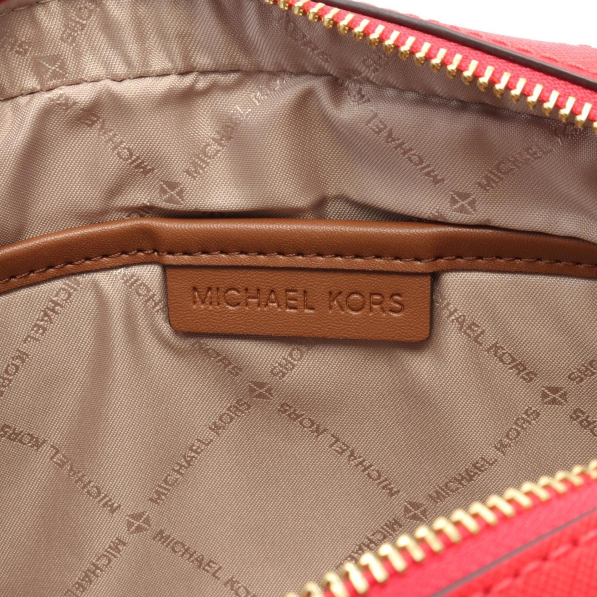 Michael Kors JET SET ITEM Jet Set Shoulder Bag Leather Women's Red Brown 35F3GTTC9L