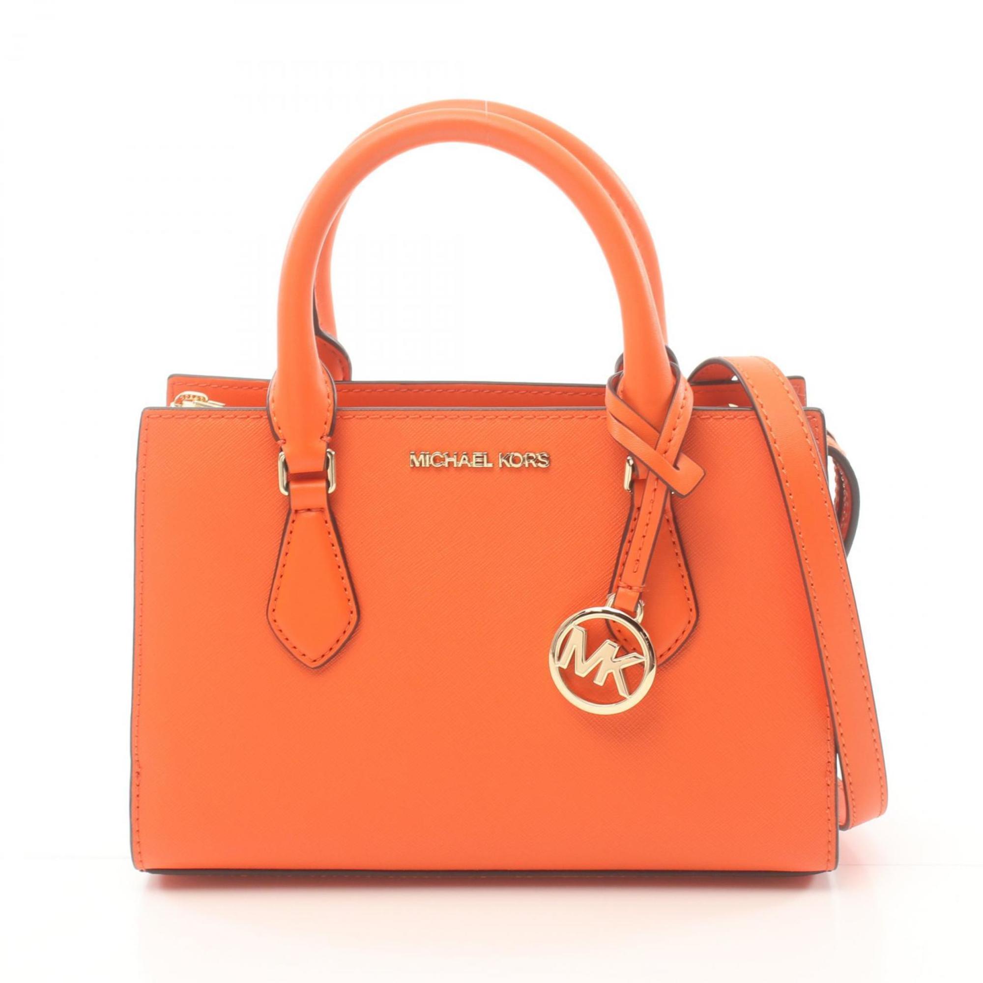 Michael Kors SHEILA handbag, leather, women's, orange, 35S3G6HS5L