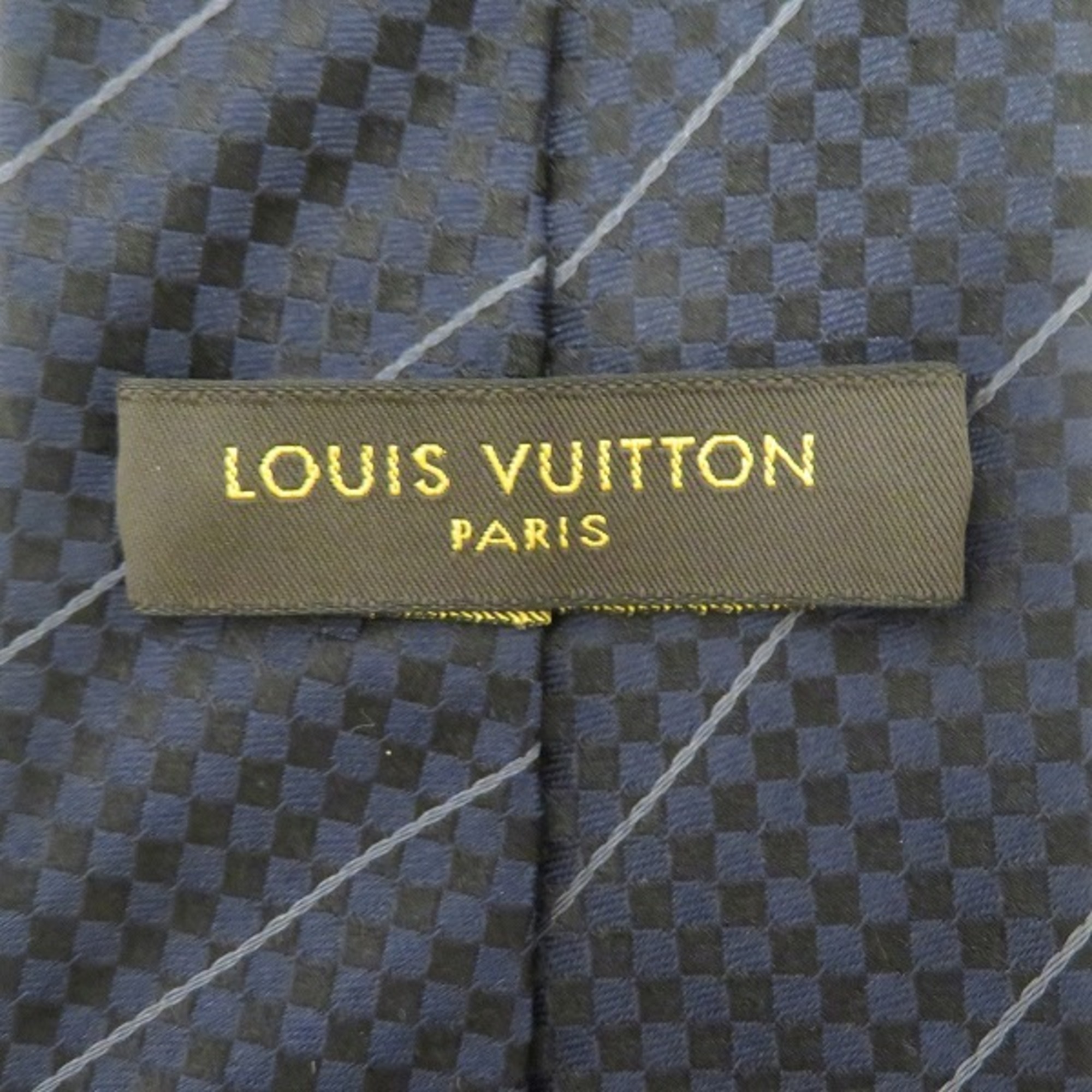 Louis Vuitton Damier Accessory Black Gradient Necktie for Men