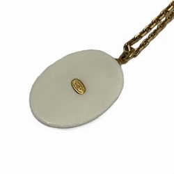 CHANEL 02P Camellia White Stone Accessory Necklace for Women