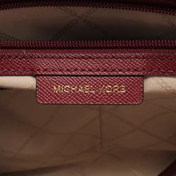 Michael Kors VOYAGER Tote Bag, Leather, Women's, Bordeaux, 30H7GV6T9L