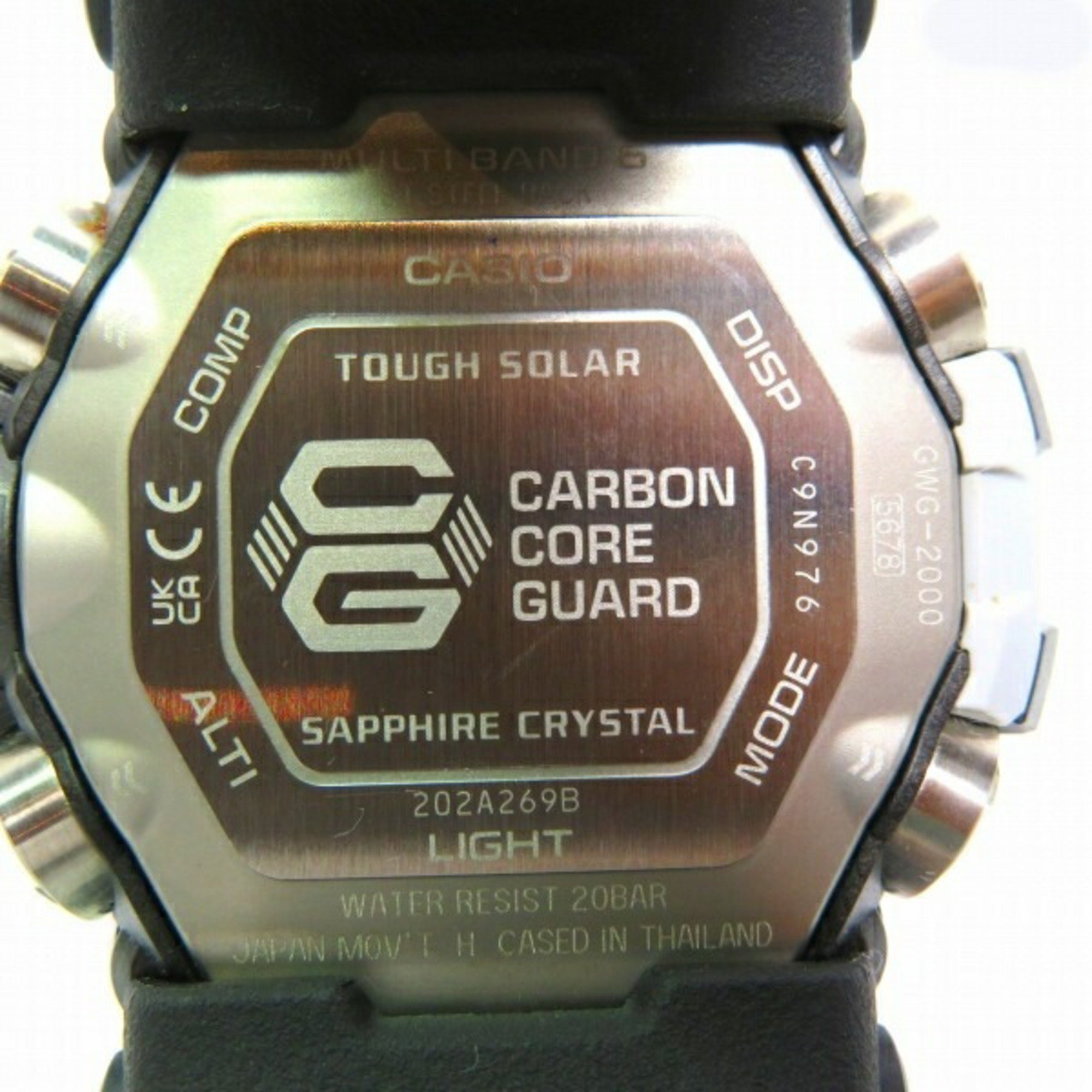 Casio G-SHOCK Carbon Mudmaster GWG-2000-1A1JF Radio Solar Watch Men's