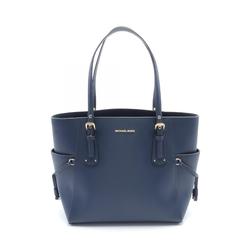 Michael Kors VOYAGER Tote Bag, Leather, Women's, Navy, 30H1GV6T2L