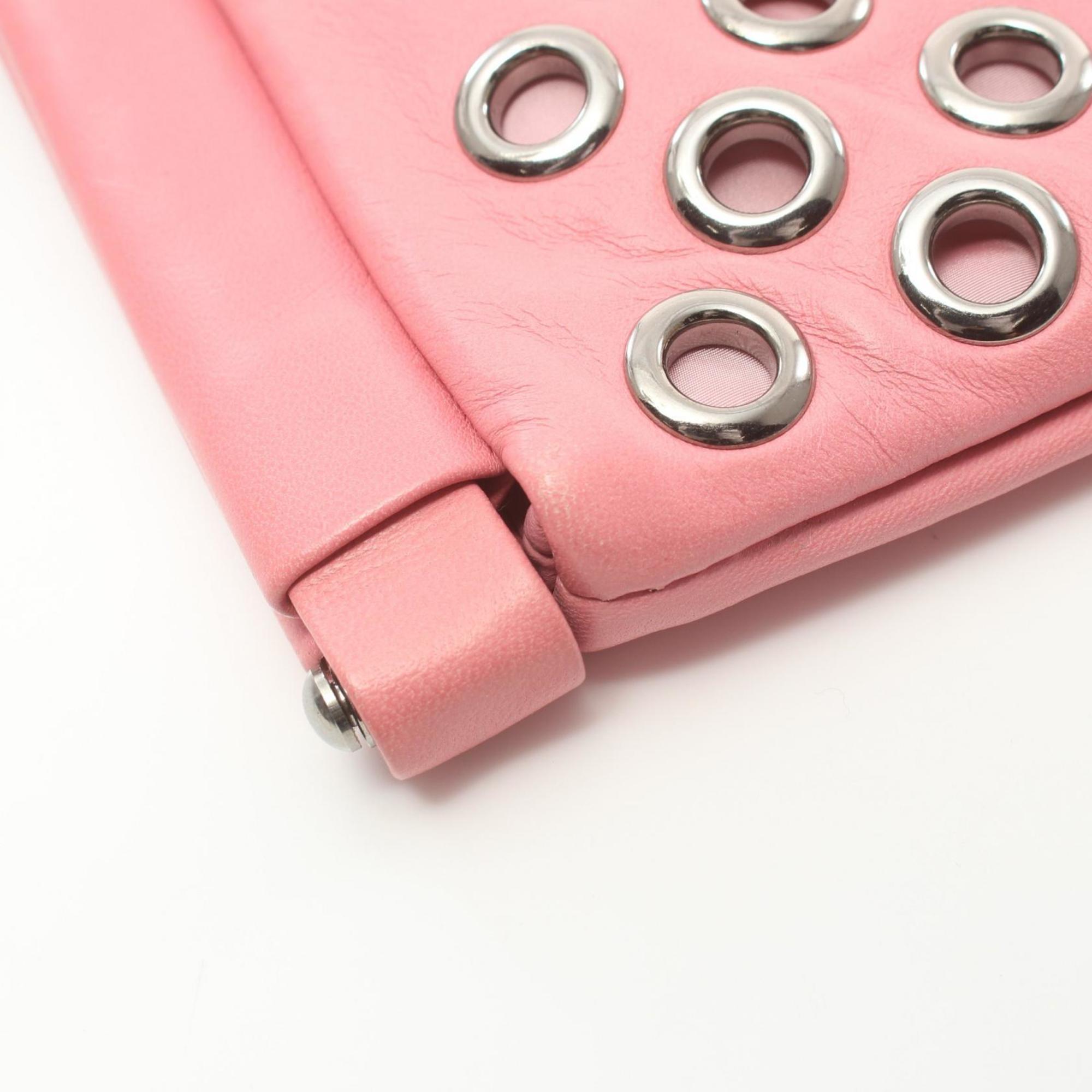 Miu Miu Miu Second Bag Clutch Leather Women's Pink