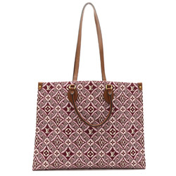 LOUIS VUITTON SINCE1854 On the Go GM 2way Tote Bag Leather Women's Bordeaux Brown Monogram Jacquard M57185