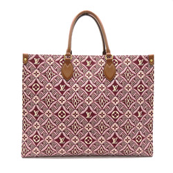 LOUIS VUITTON SINCE1854 On the Go GM 2way Tote Bag Leather Women's Bordeaux Brown Monogram Jacquard M57185