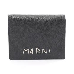 MARNI Business Card Holder/Card Case Leather Women's Black PFMO0082U1P653300N99