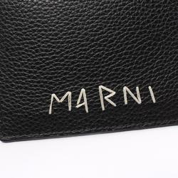 MARNI Business Card Holder/Card Case Leather Women's Black PFMO0082U1P653300N99