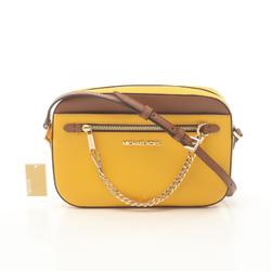 Michael Kors JET SET ITEM Jet Set Shoulder Bag Leather Women's Yellow Brown 35F3GTTC9L