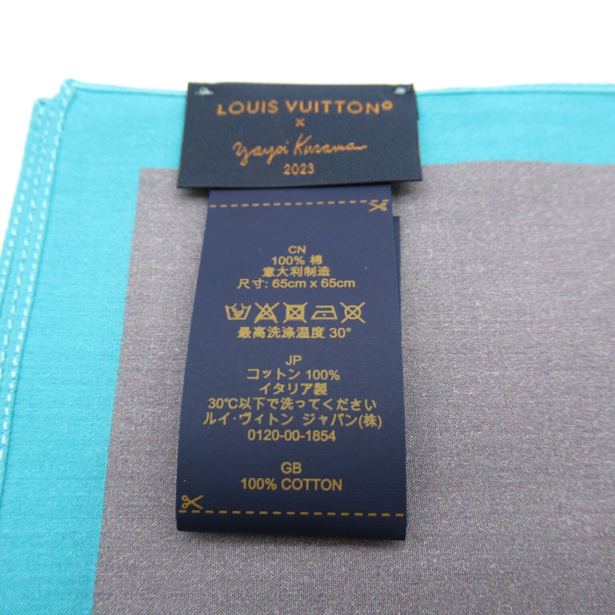 LOUIS VUITTON LV×YK Set of Three Bandana Cotton Women's Gray Blue