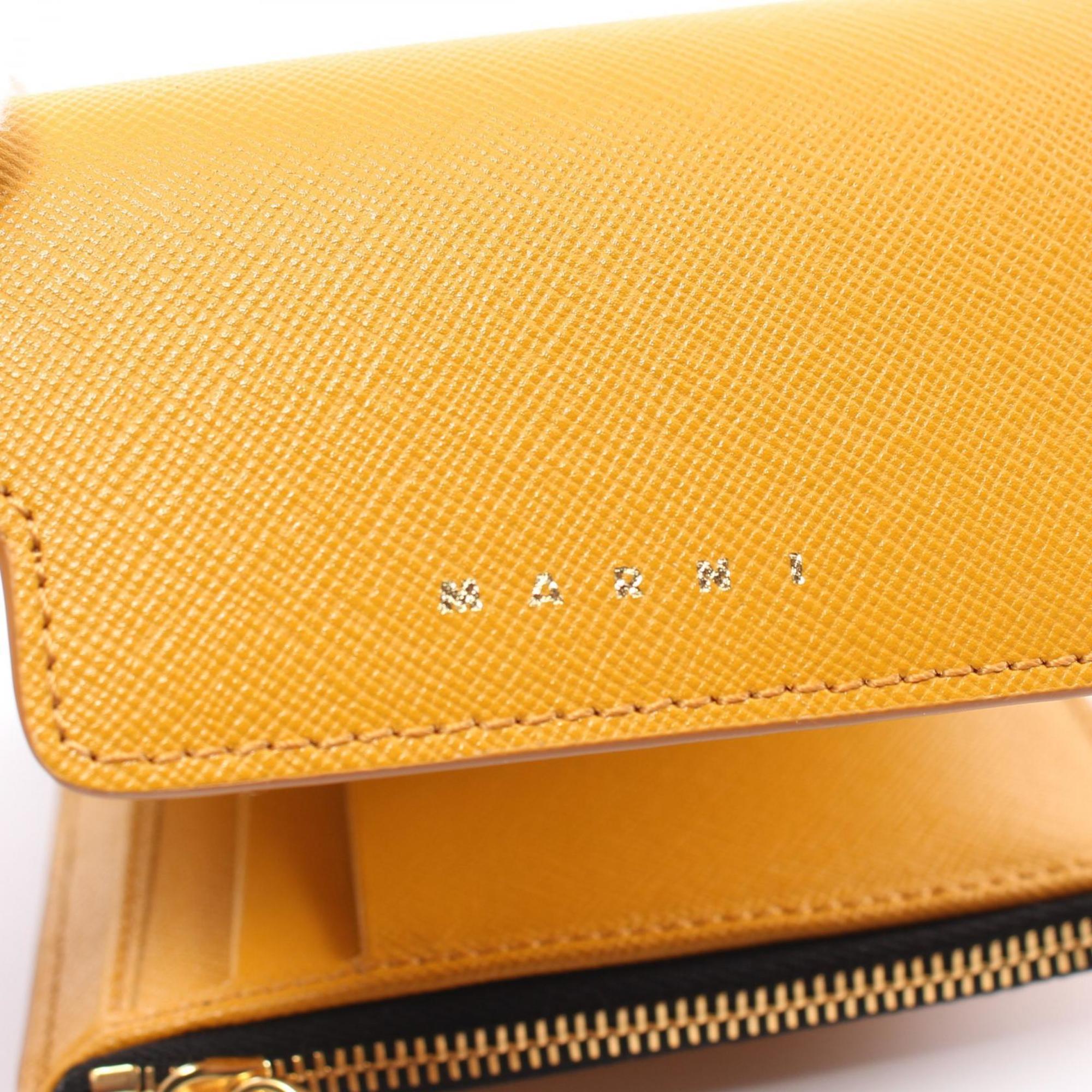 MARNI TRIFOLD WALLET Tri-fold wallet Leather Women's Yellow PFMO0052U2LV520Z645Y