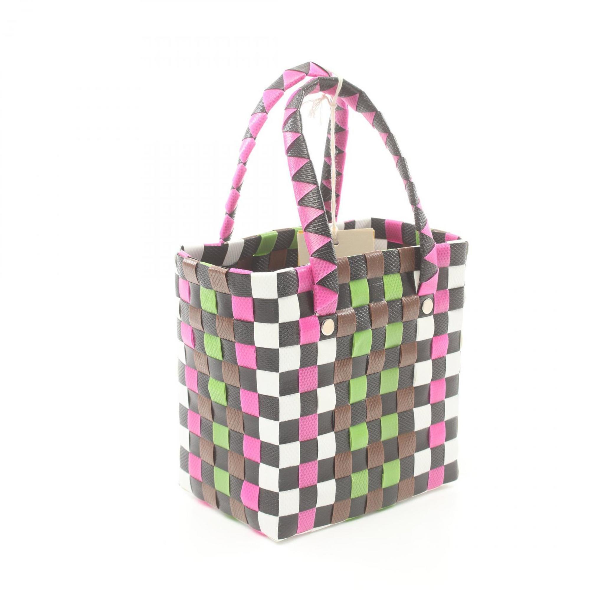 MARNI Micro Basket Bag Handbag Leather Polypropylene Women's Pink Multicolor M00178M00IW0M340