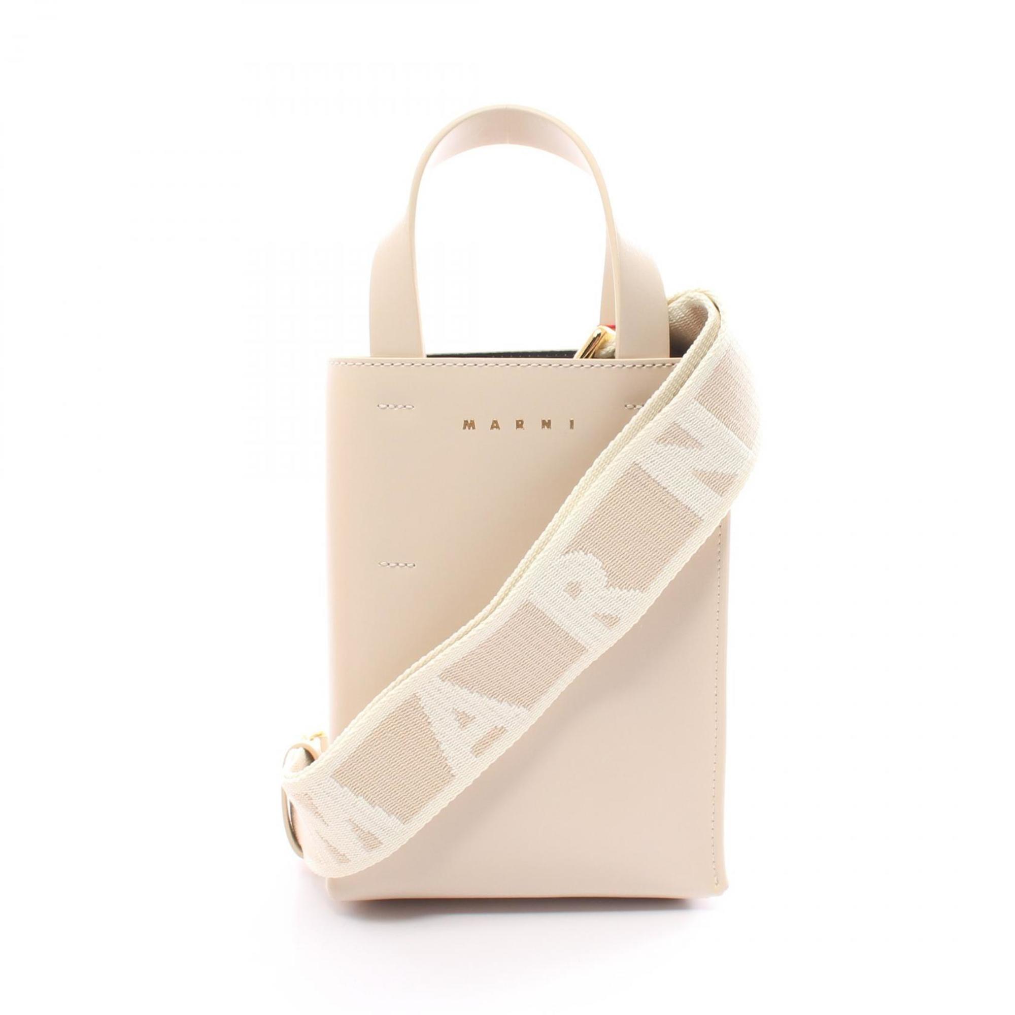 MARNI MUSEO NANO Museo Nano Handbag Bag Leather Women's Beige SHMP0050U0LV63900W23