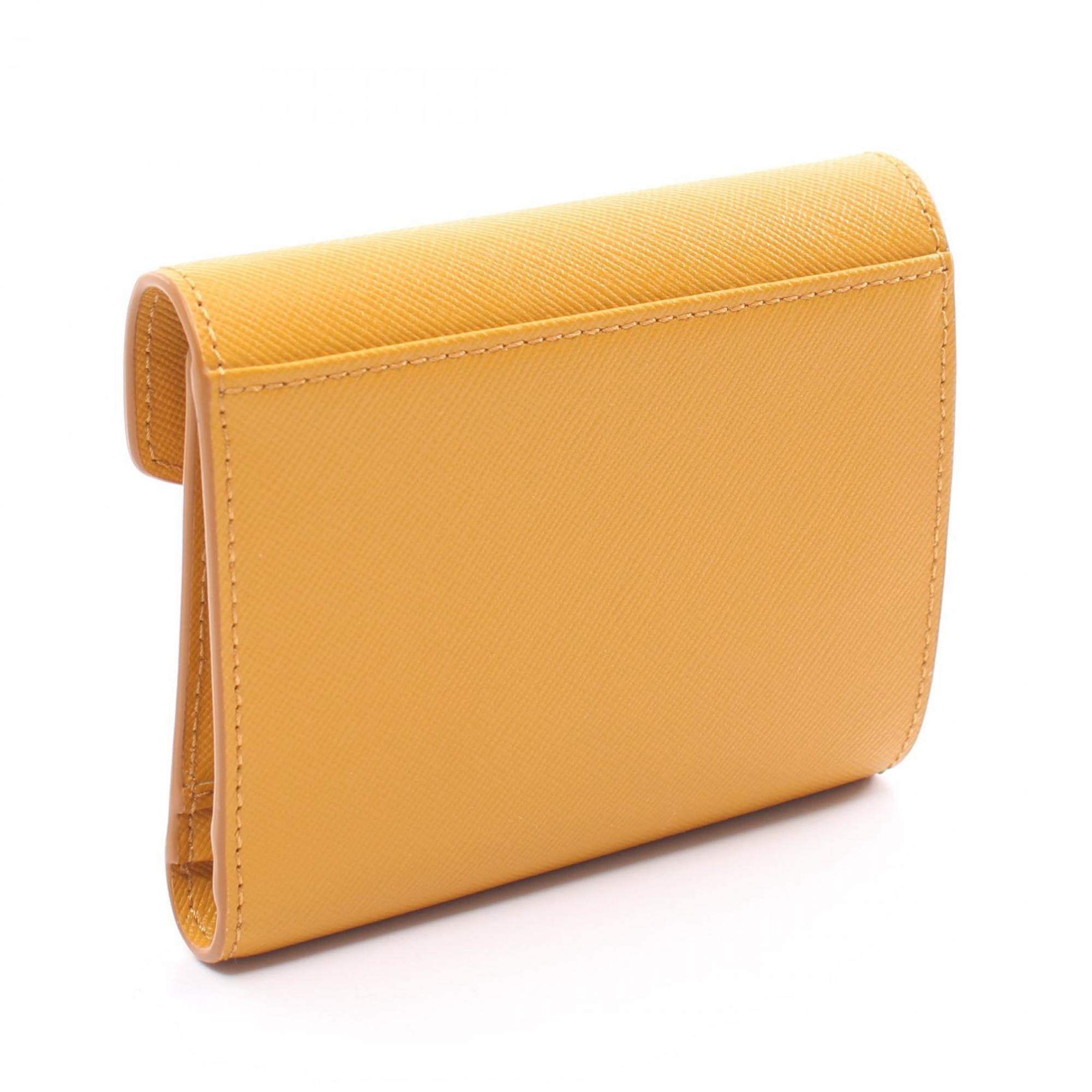 MARNI TRIFOLD WALLET Tri-fold wallet Leather Women's Yellow PFMO0052U2LV520Z645Y